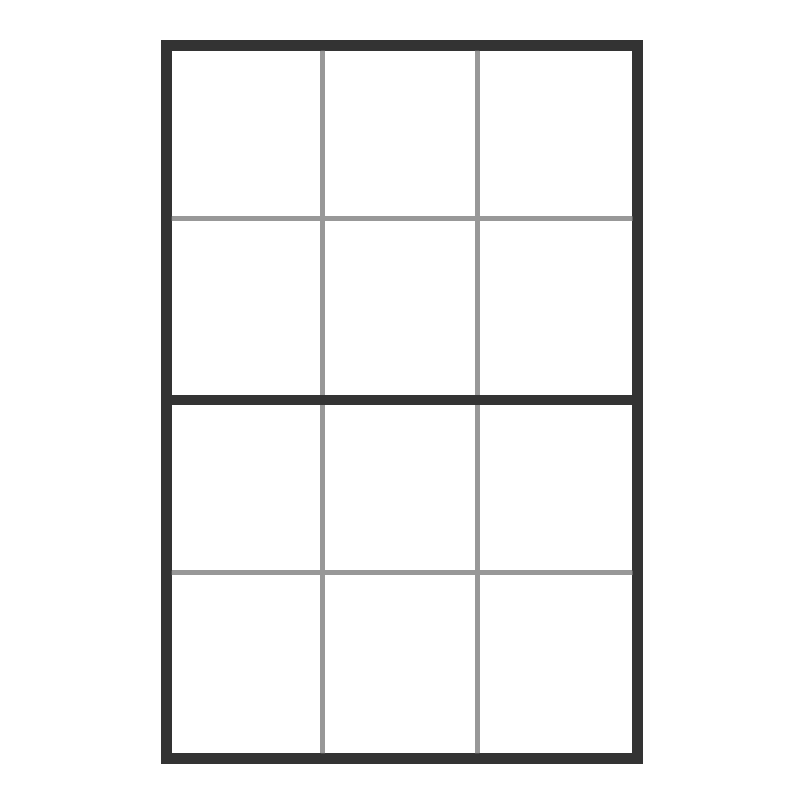 6 Over 6 Window Grid