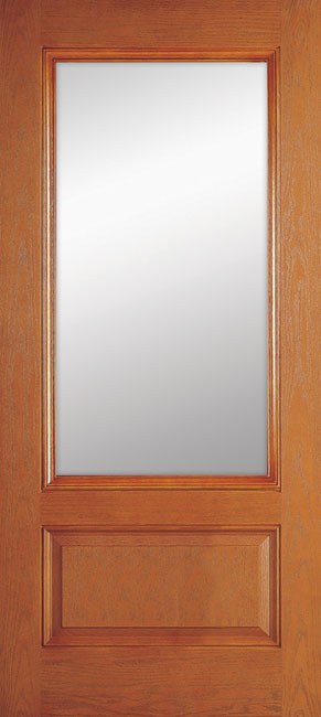 1 Panel 3 Quarter Woodgrain Entry Door