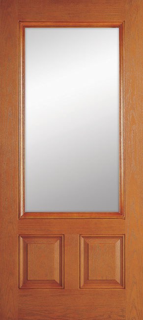 2 Panel 3 Quarter Woodgrain Entry Door