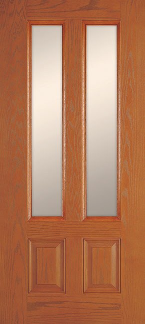 Entry Doors Woodgrain Doors 2Panel3Qtwin