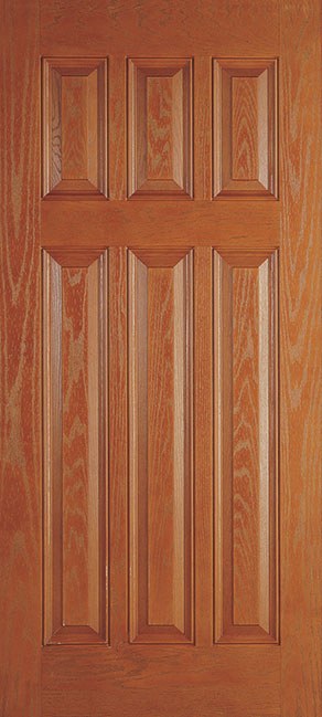 Entry Doors Woodgrain Noglass 6Pcraftsman