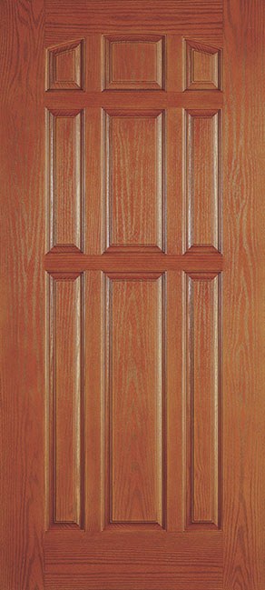 Entry Doors Woodgrain Noglass 9P